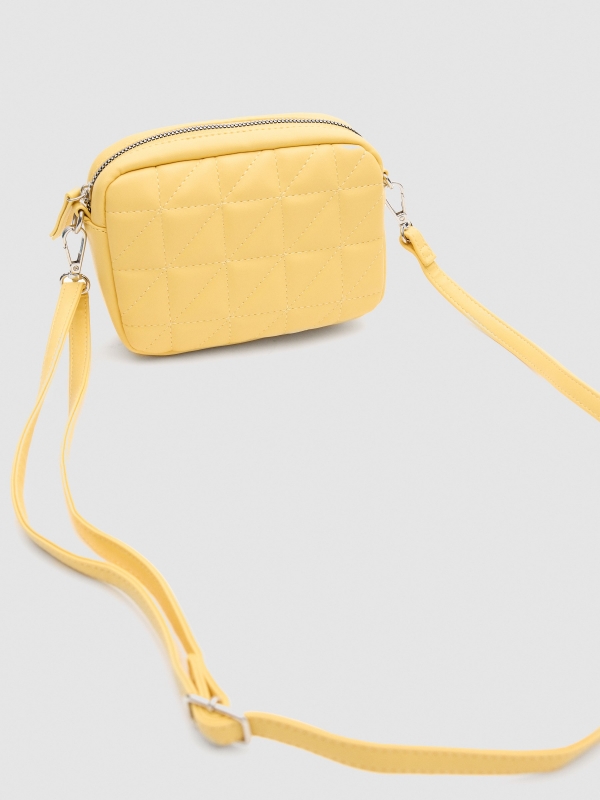 Bolsa de ombro ajustável amarelo vista lateral 45º