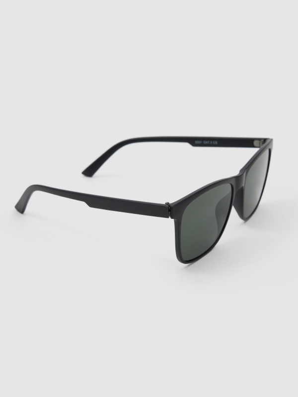 Acetate sunglasses black detail view