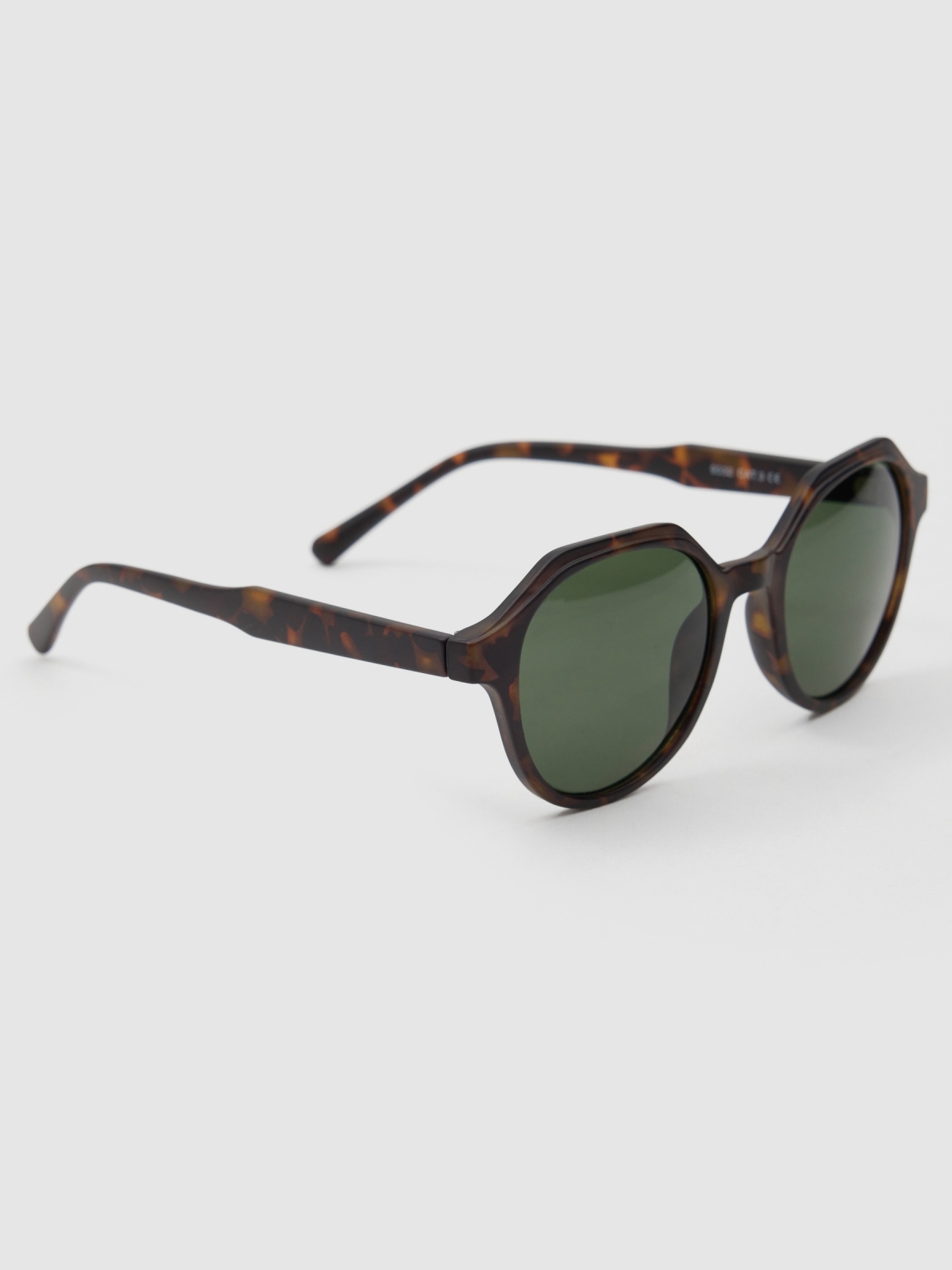 Geometric sunglasses brown detail view