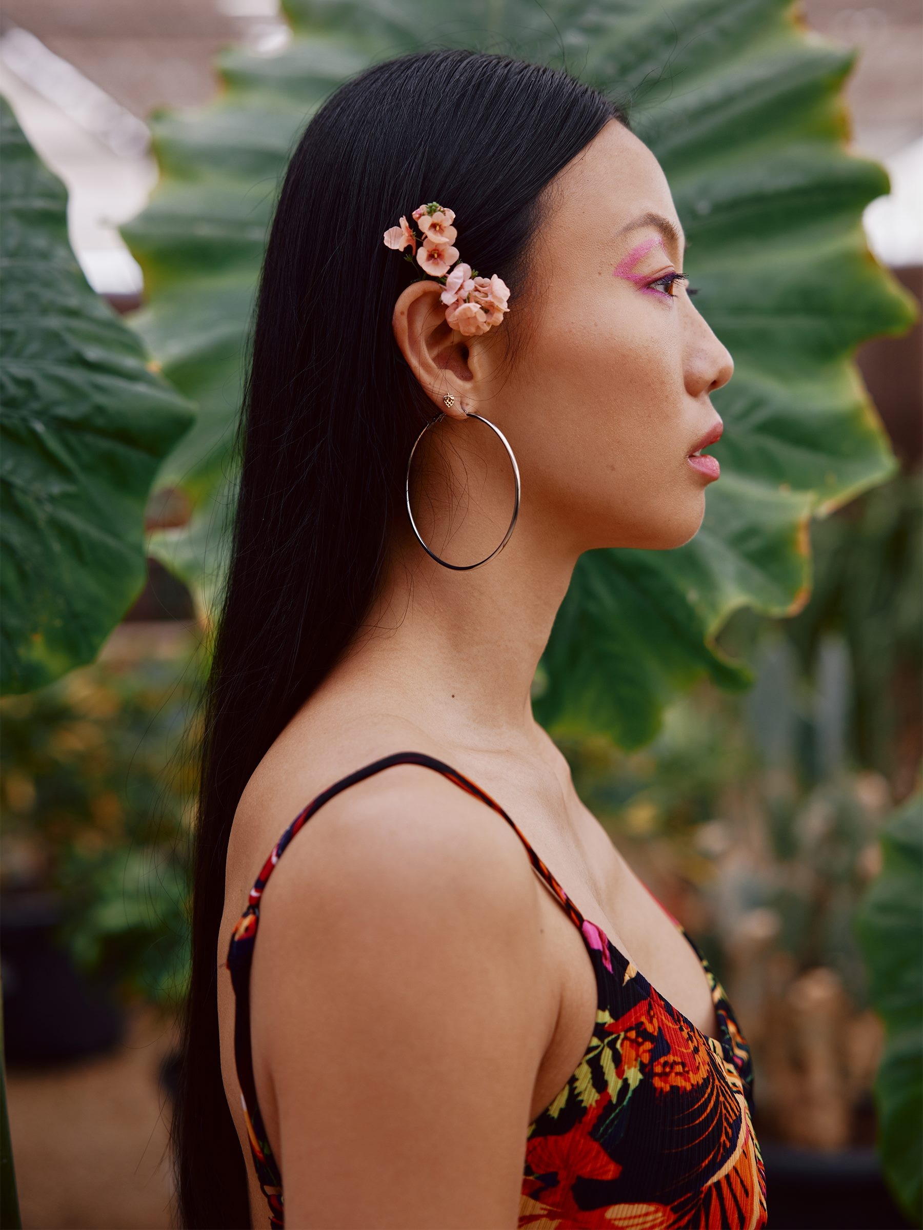 Funny earrings set beige