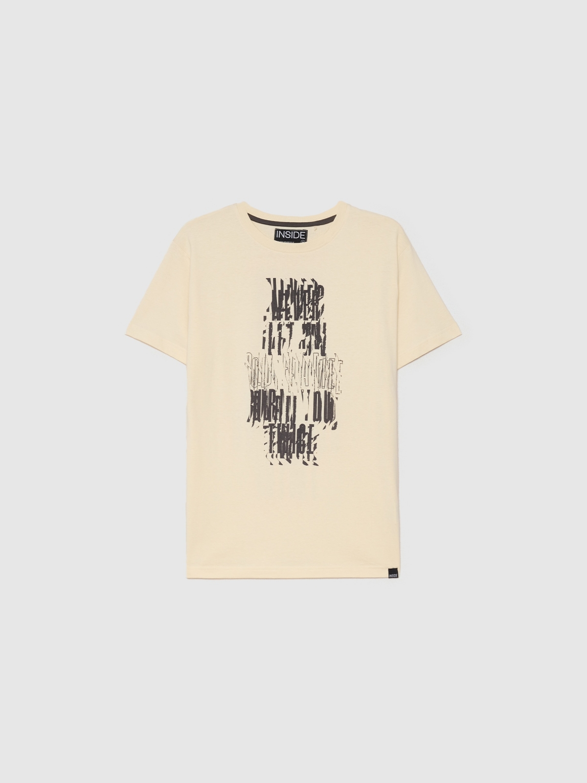 %Pto% Camiseta texto calavera arena