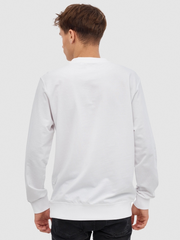 Hoodies INSIDE branco vista meia traseira