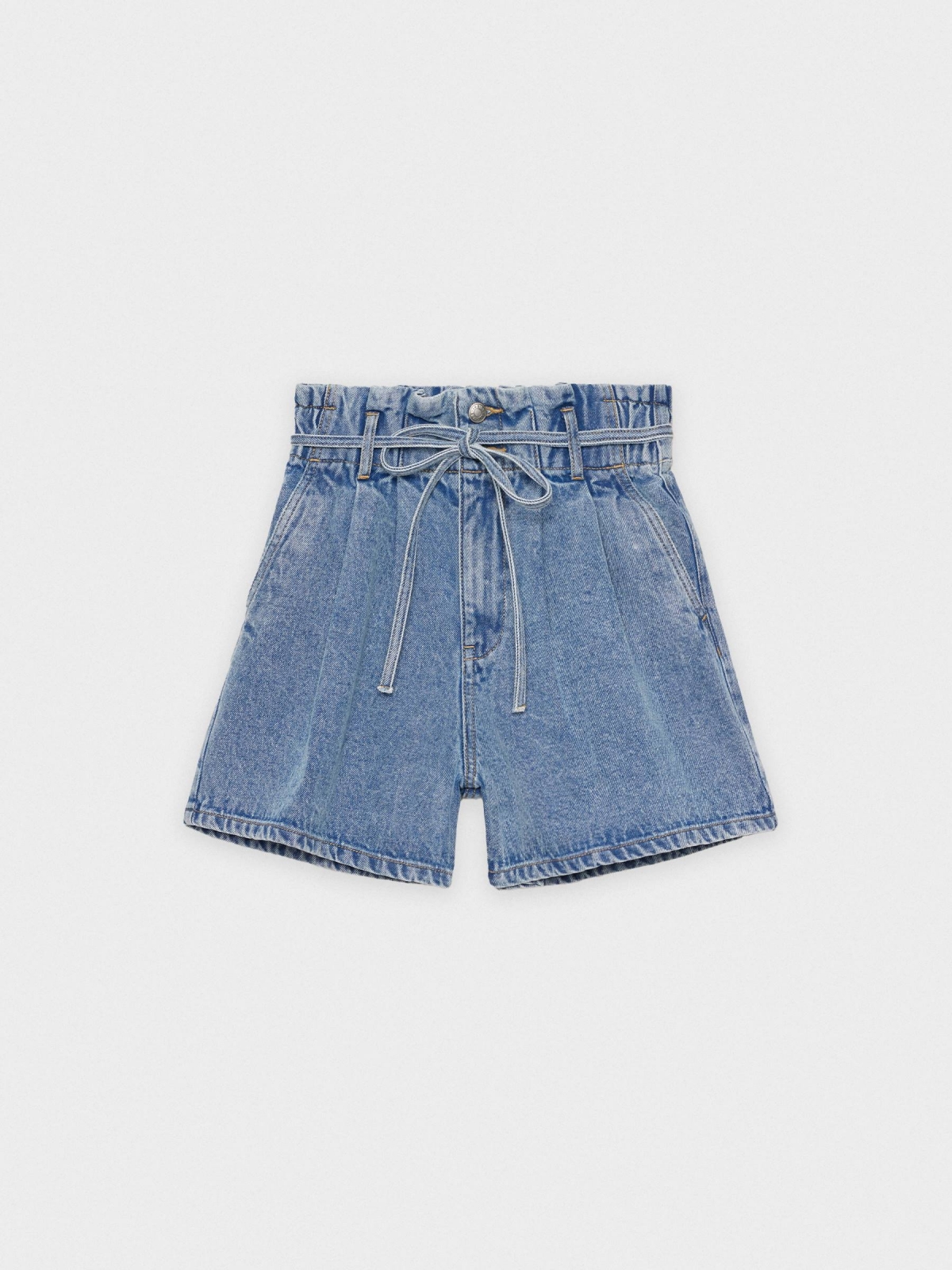  Short denim baggy azul claro