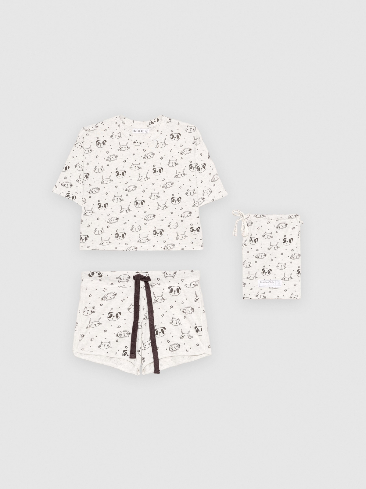  Animal pyjamas light grey