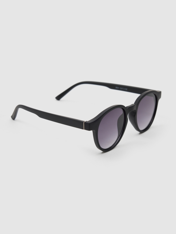 Round sunglasses black detail view