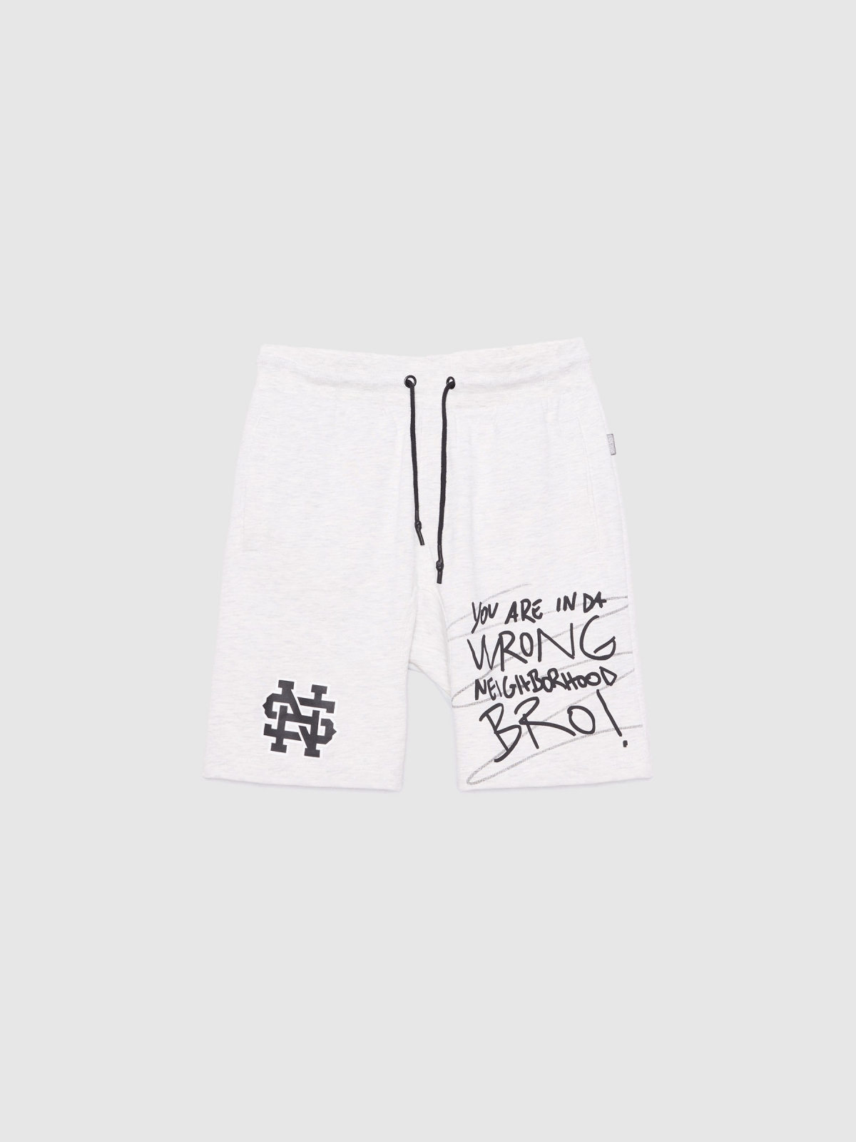  Jogger bermuda graffiti light melange