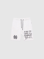 %Pto% Bermuda jogger graffiti melange claro