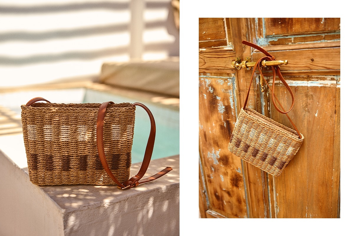 Jute drawstring bag brown