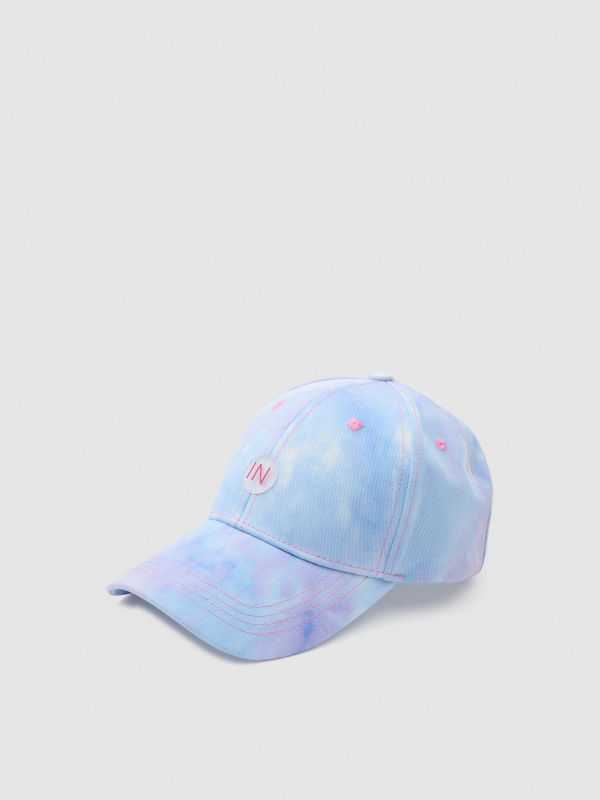 Tie dye cap multicolor detail view