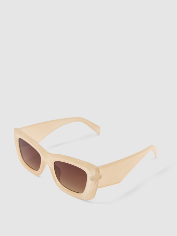 Orange crystal sunglasses beige detail view