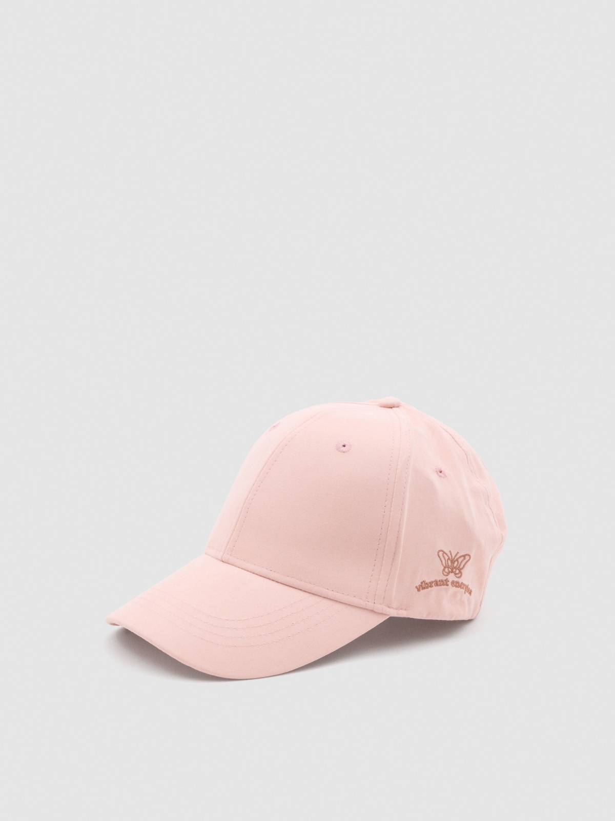 Gorra mariposa rosa vista detalle