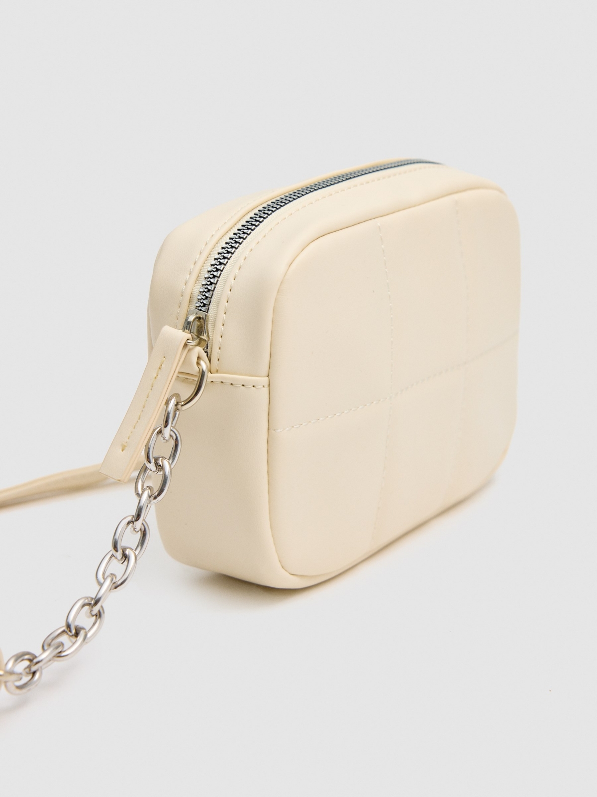 Padded shoulder bag ivory detail view