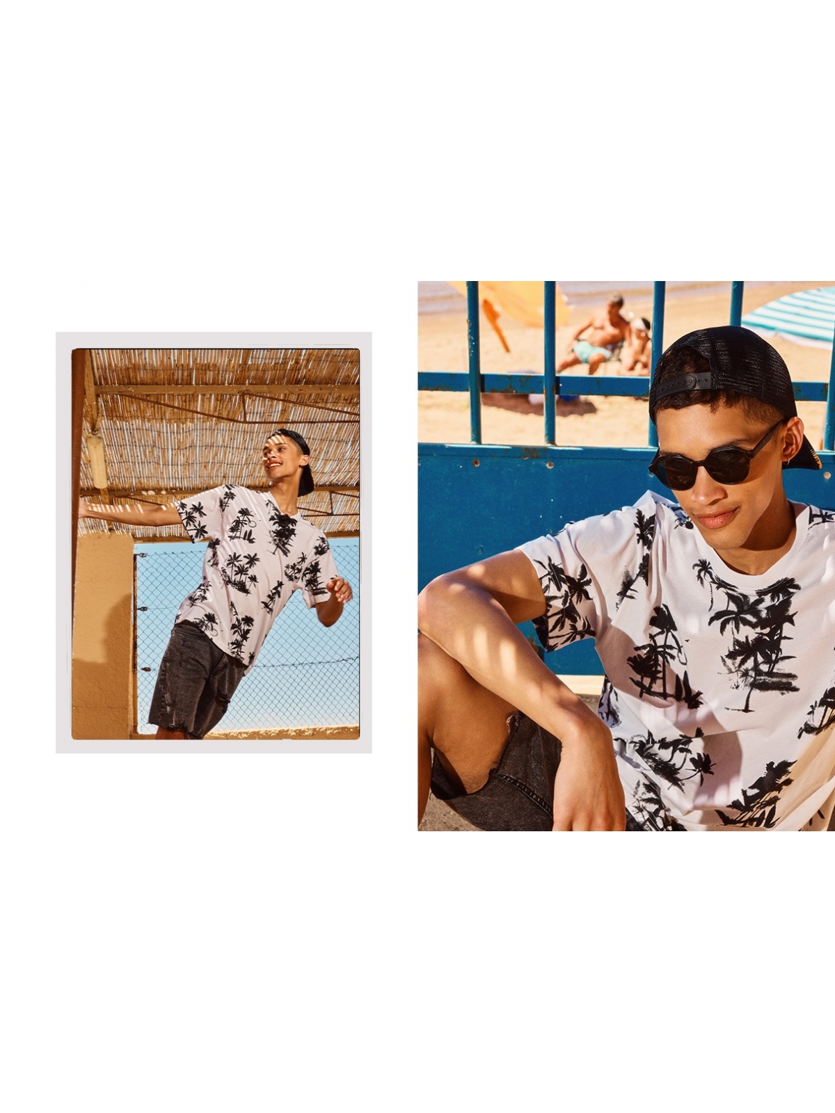 %NewExtra% Camiseta paisajes playeros blanco