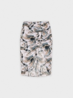 %Pto% Abstract midi skirt with buttons multicolor