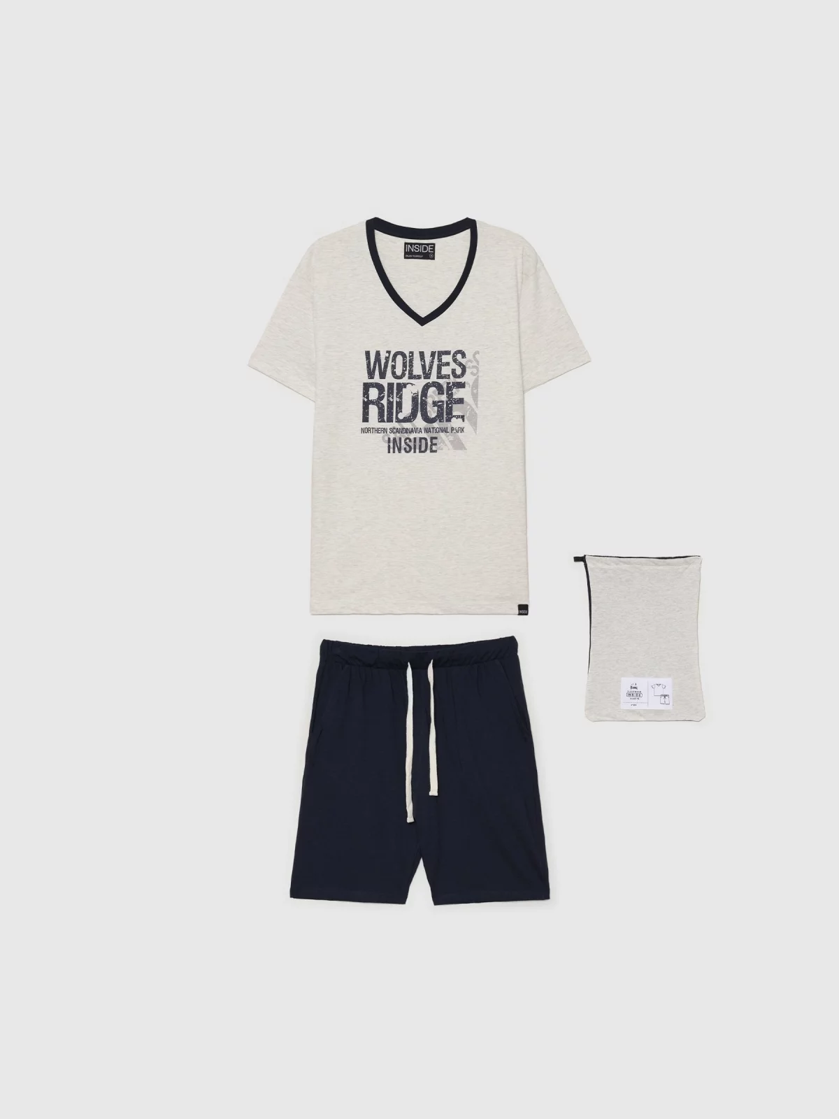 Pyjama text grey