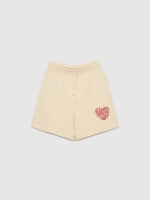 %Pto% Graphic knitted shorts sand
