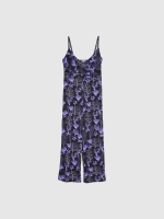 %Pto% Printed long jumpsuit aubergine