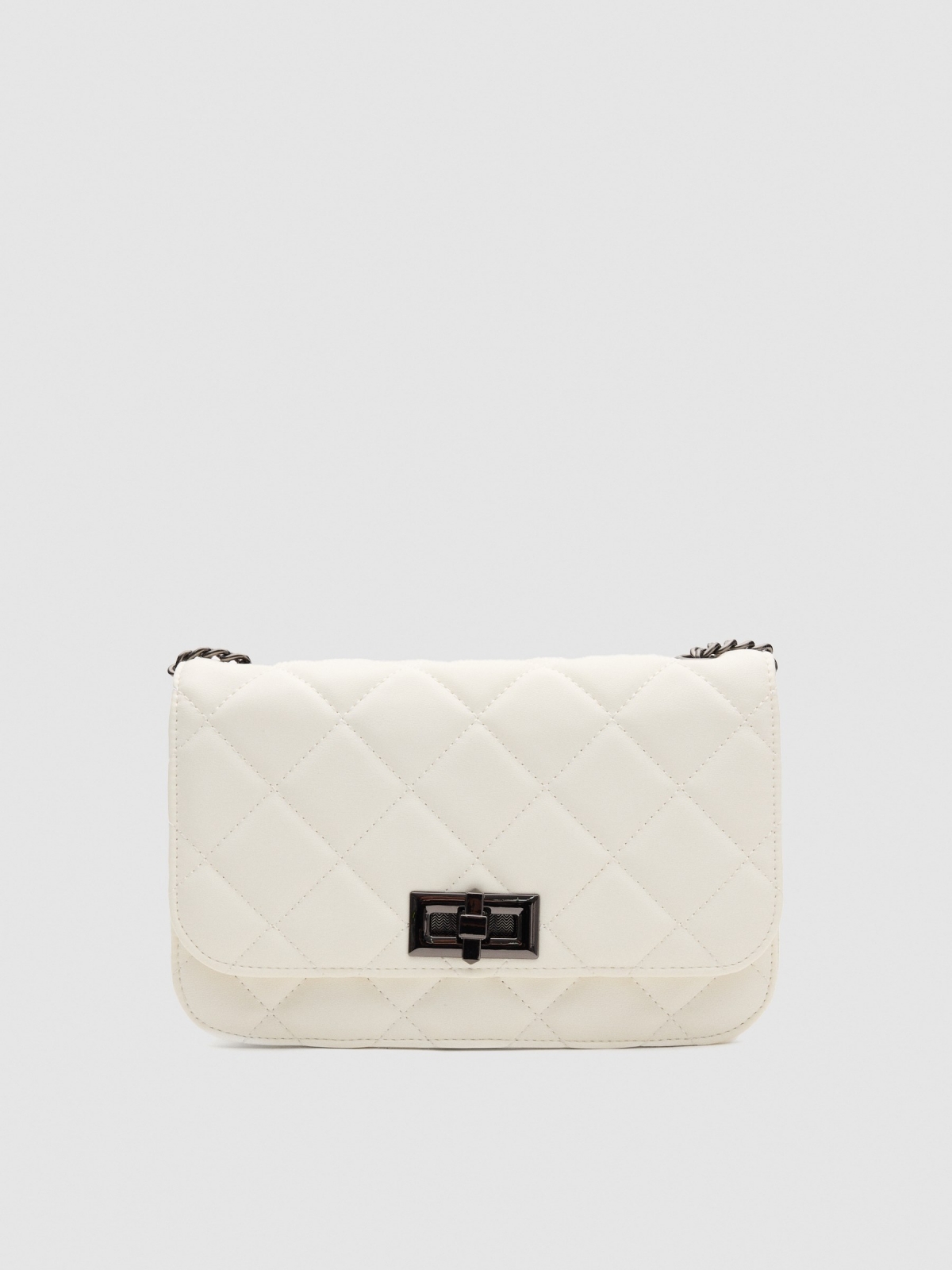 Quilted patent leather bag