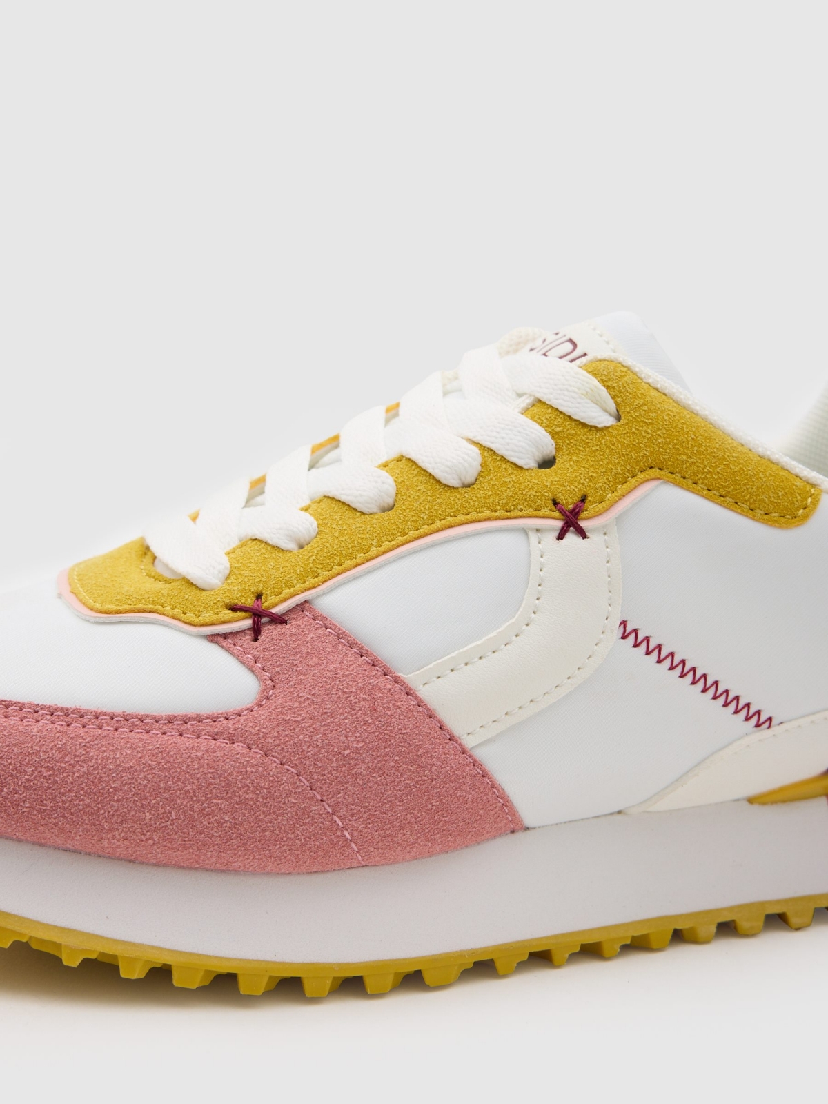 Multi-piece nylon sneaker white detail view