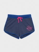%Pto% Adjustable waist printed shorts navy