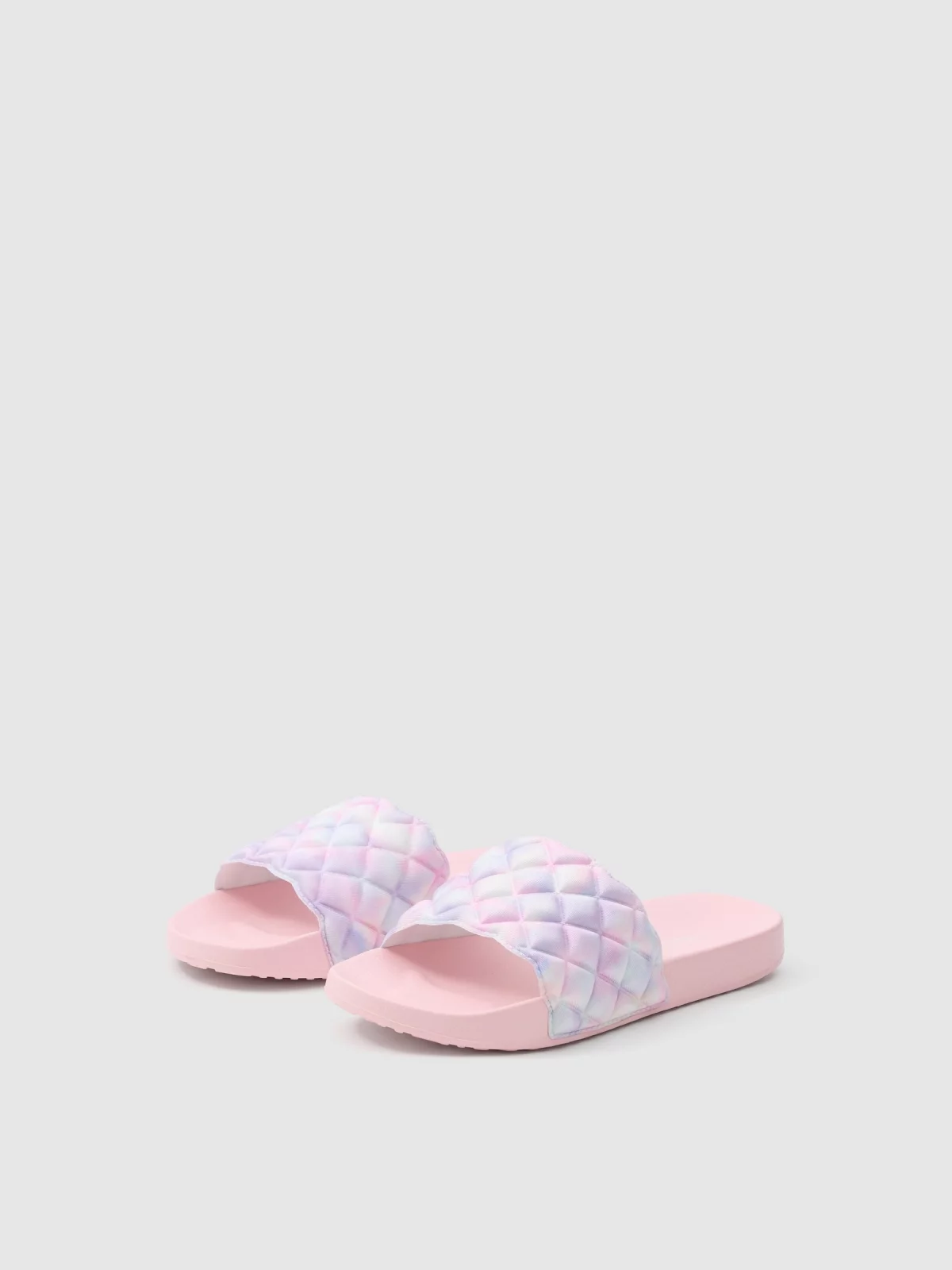 Quilter flip-flops multicolor lateral view
