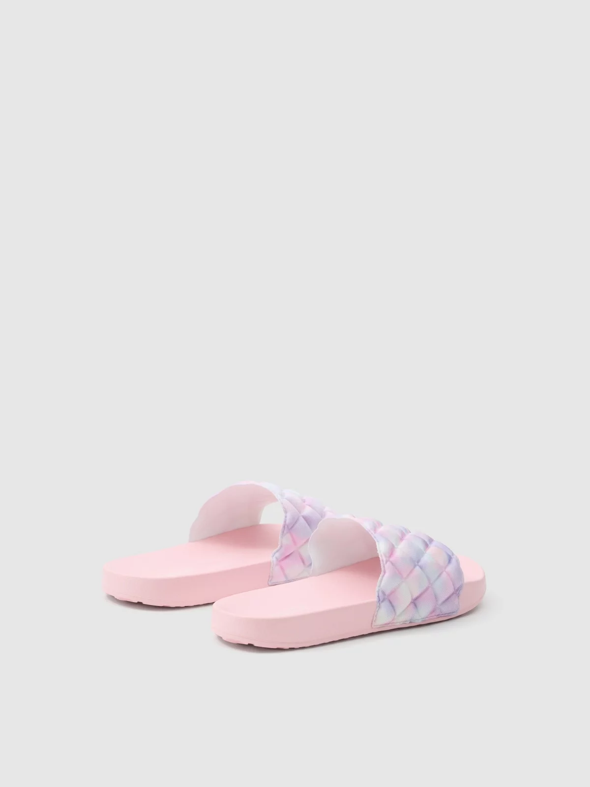 Quilter flip-flops multicolor 45º front view