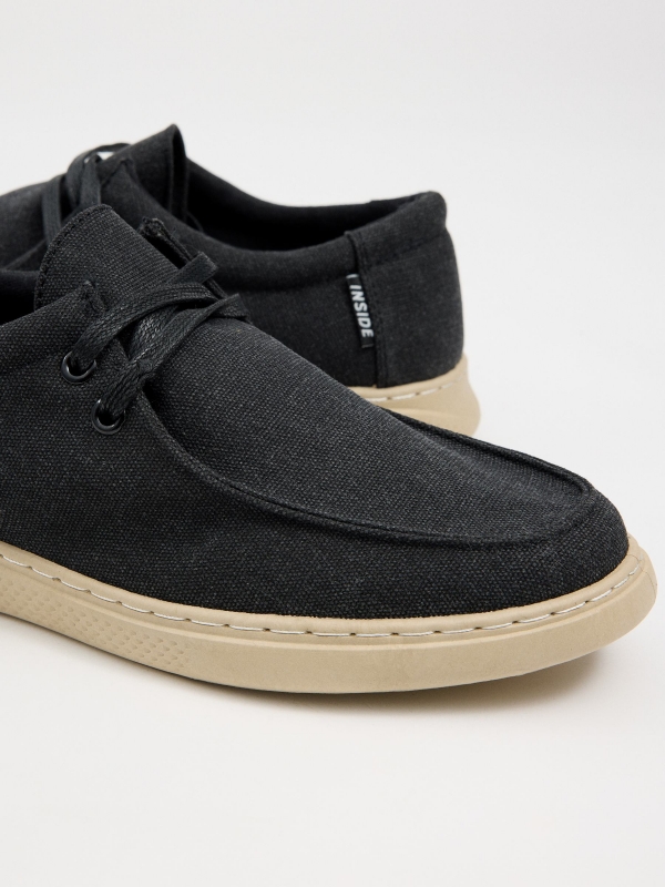 Zapato wallabee cordones vista detalle