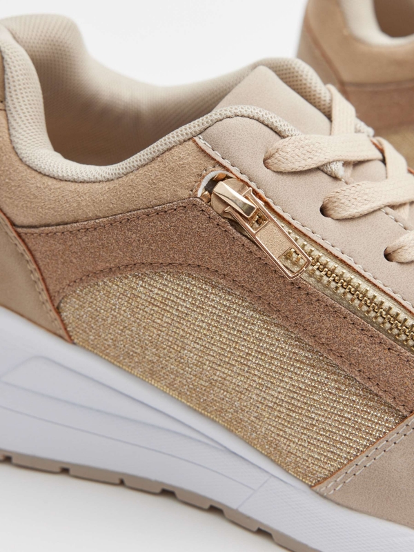 Casual wedge sneaker detail view