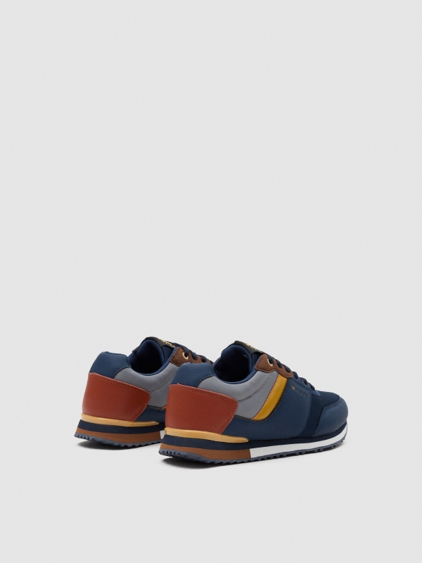 Casual sneaker colourblock 45º back view