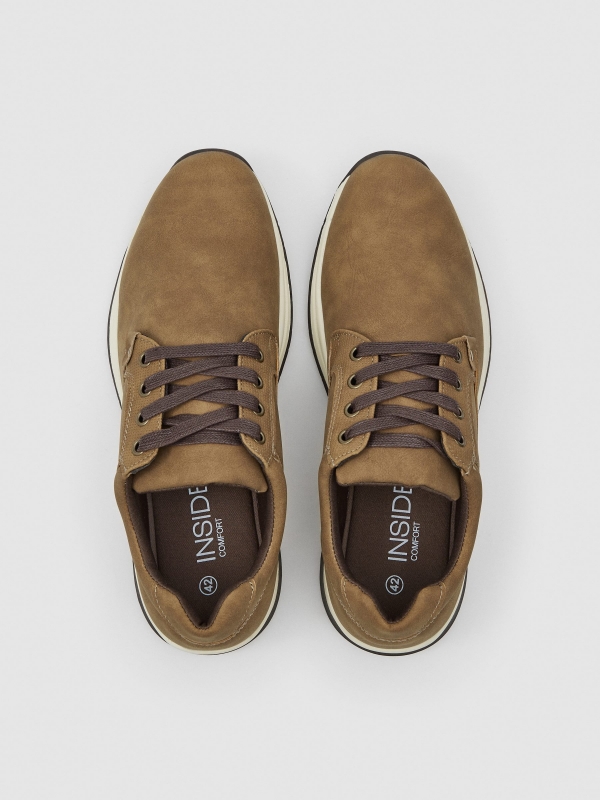 Brown running blucher light brown zenithal view