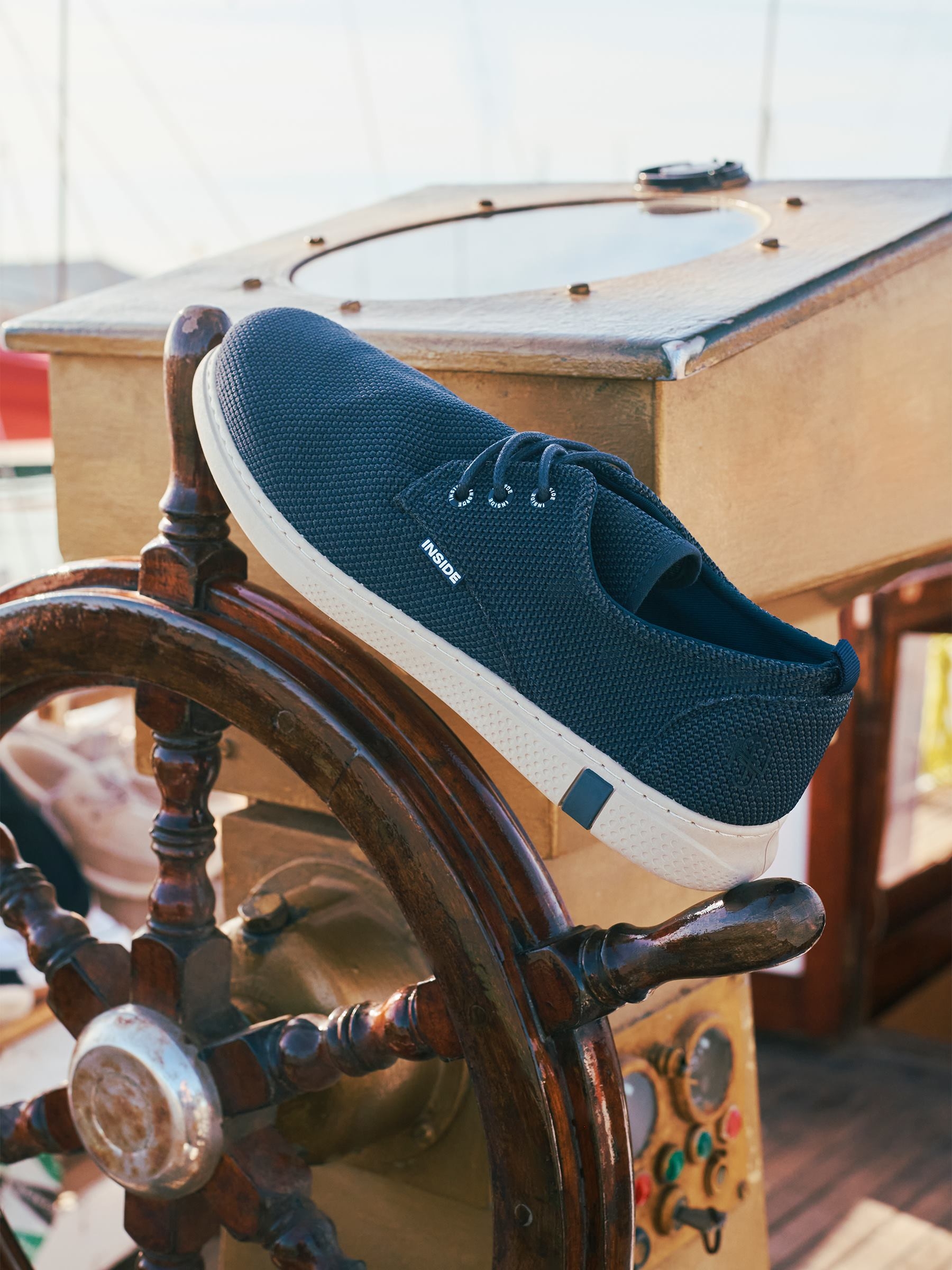 Spotted nylon sneaker dark blue