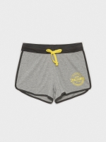 %Pto% Adjustable waist printed shorts grey