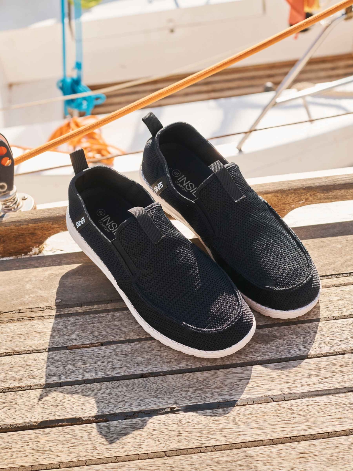 %New% Deportiva nylon elástico negro %New% Deportiva nylon elástico negro