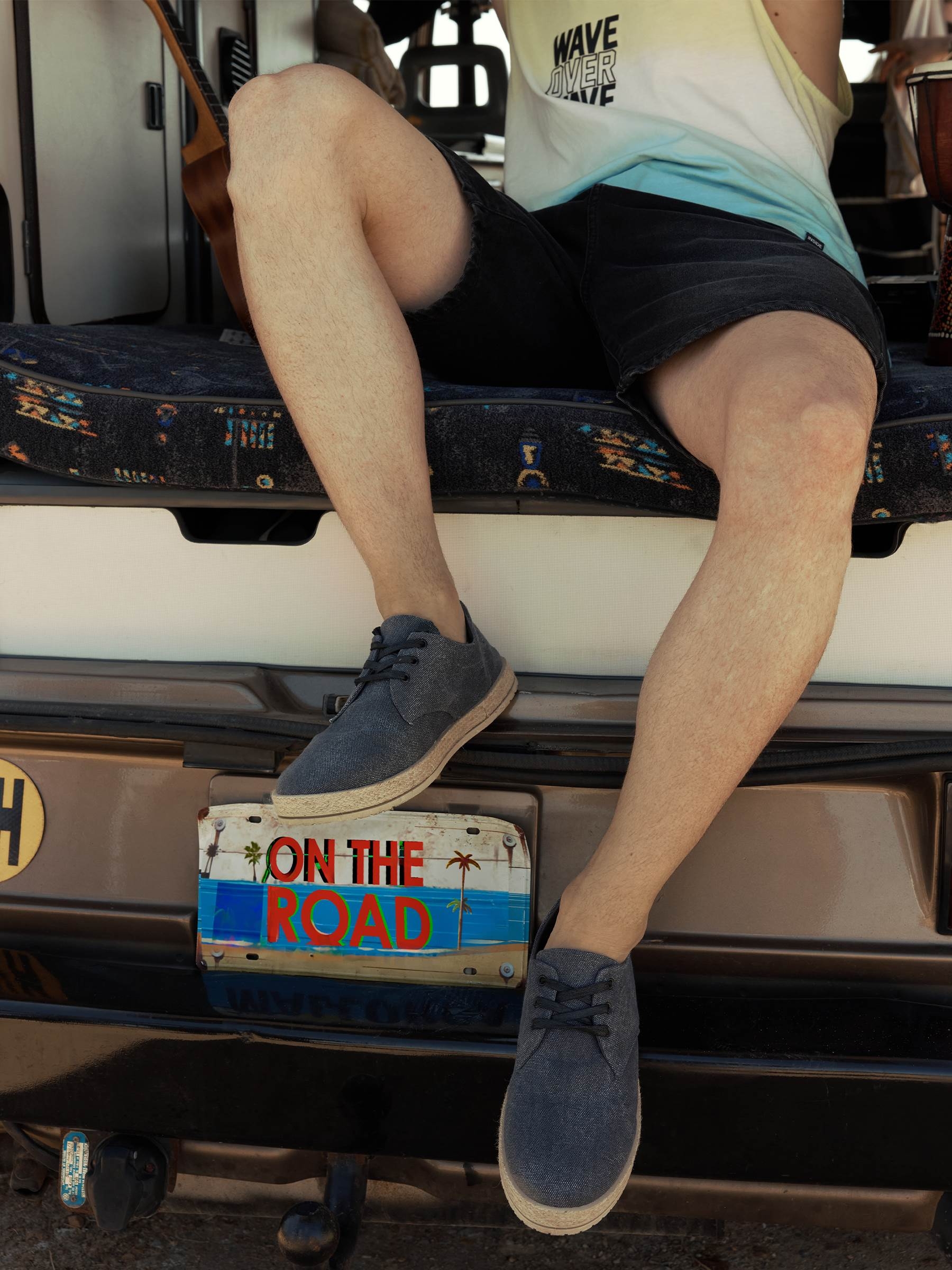 Ténis com sola de juta preto