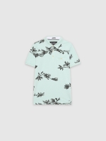%Pto% Polo estampado flores verde