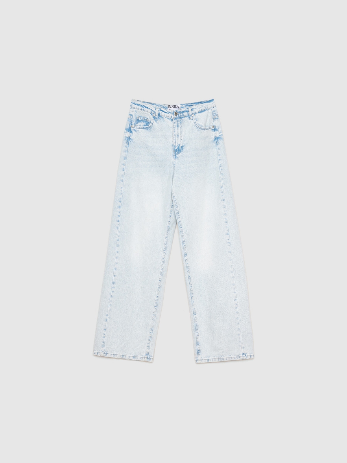  Wide leg jeans seam blue