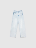 %Pto% Jeans wide leg costura azul