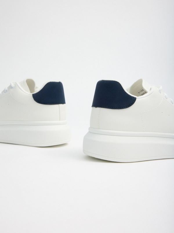 White low-top sneakers white detail view