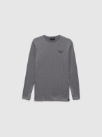 %Pto% Long sleeve plain pajamas grey shirt front view