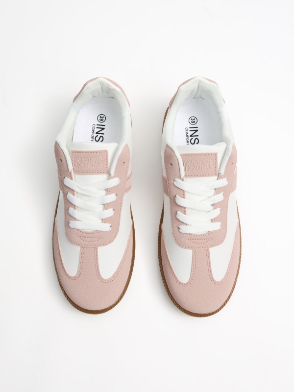 Retro combined sneakers off white zenithal view