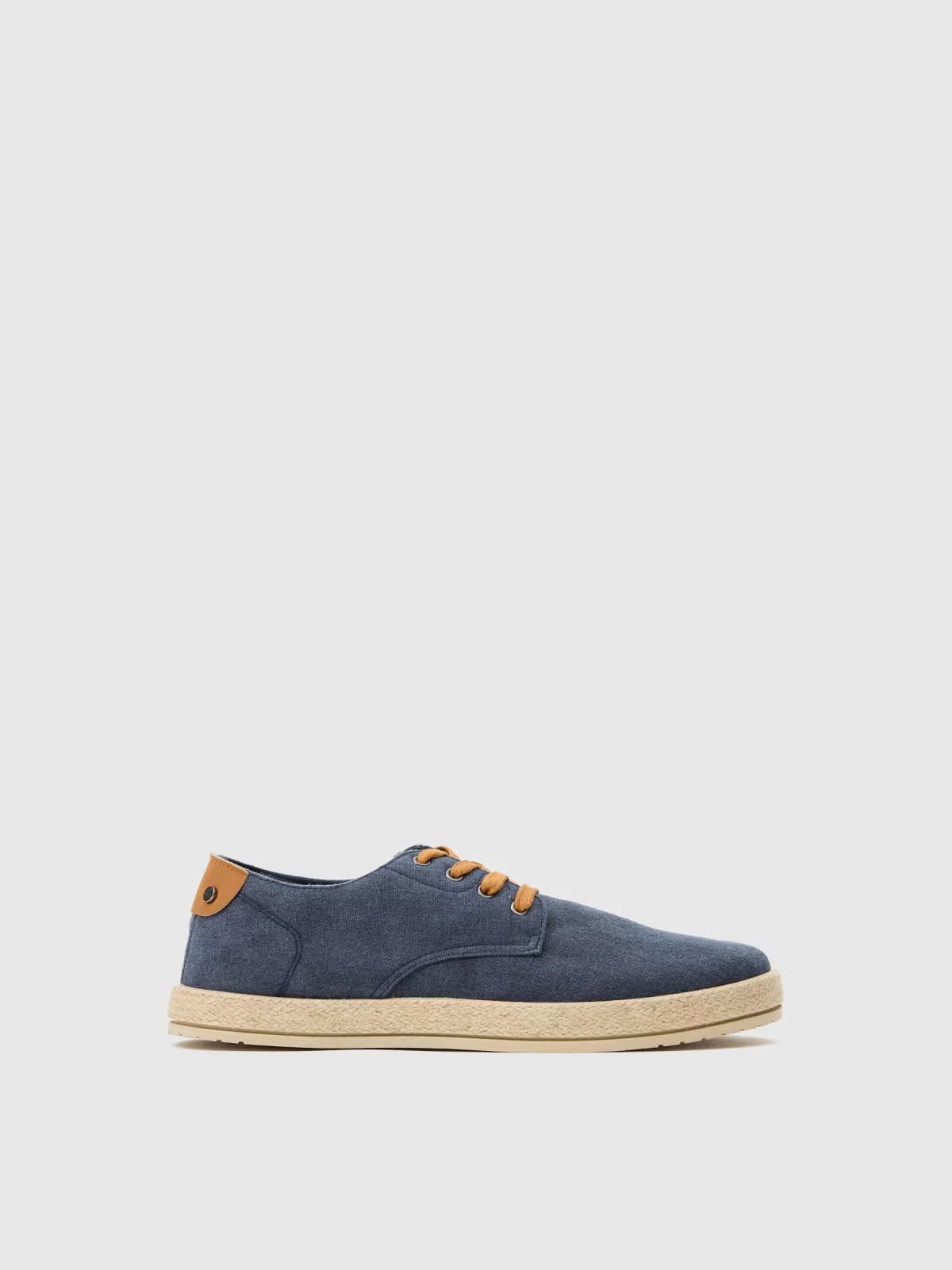 Zapatilla suela yute azul petróleo