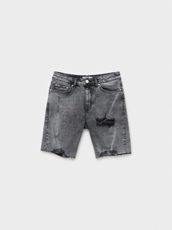  Bermudas Denim Skinny gris