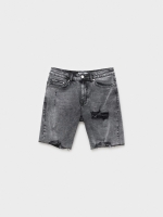 %Pto% Bermudas Denim Skinny gris