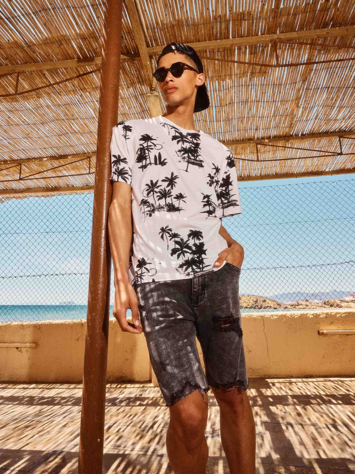 %New% Bermudas Denim Skinny gris