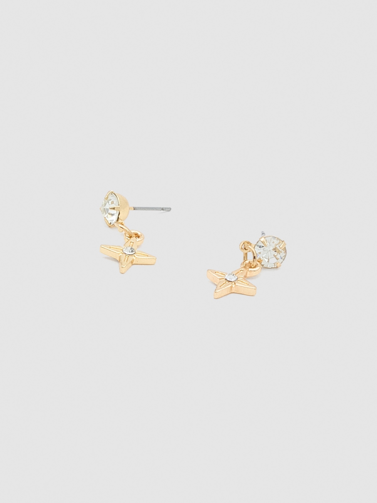 Set of 6 golden earrings golden/silver detail view