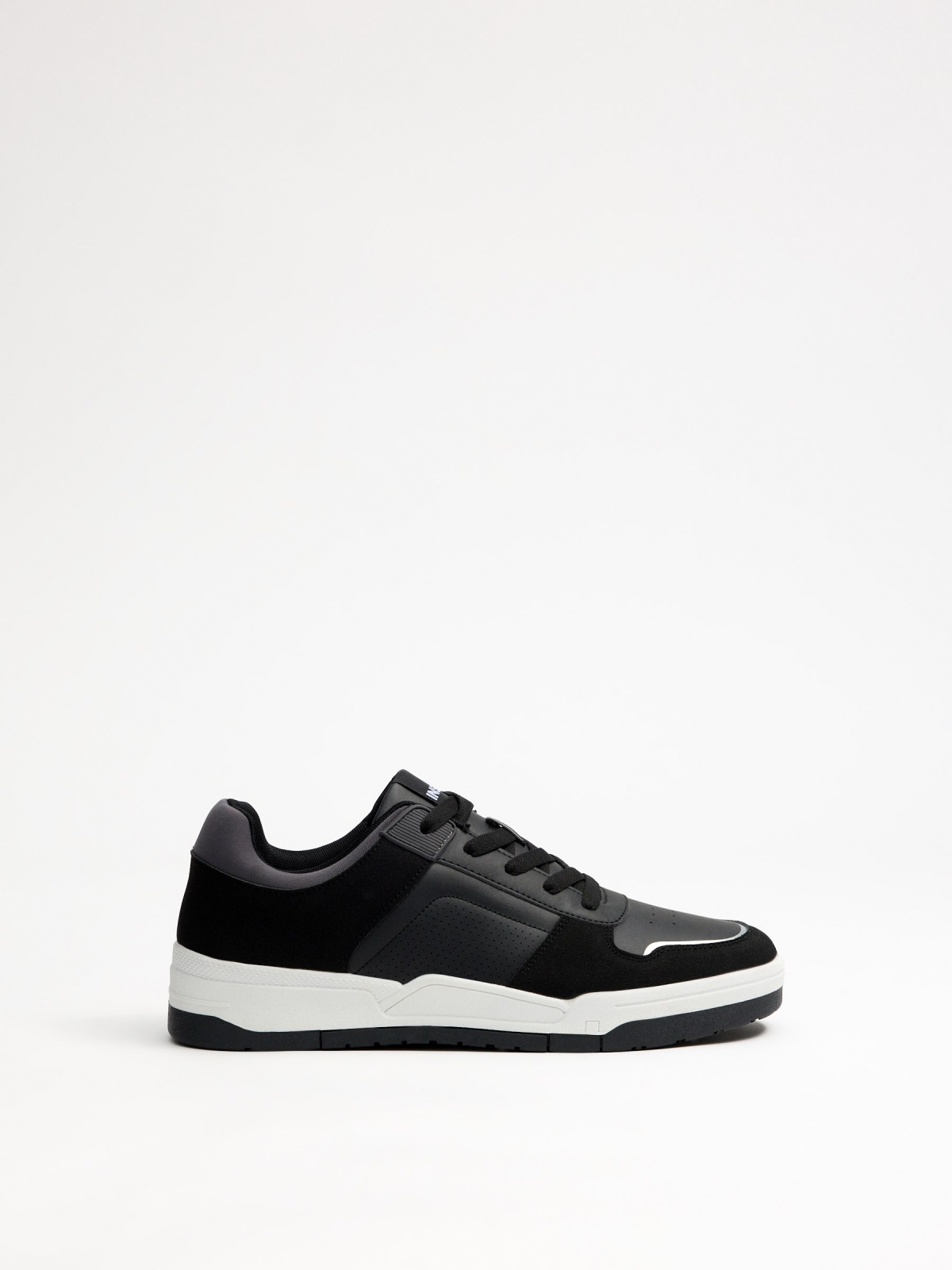 Multi-piece sneaker black black profile view