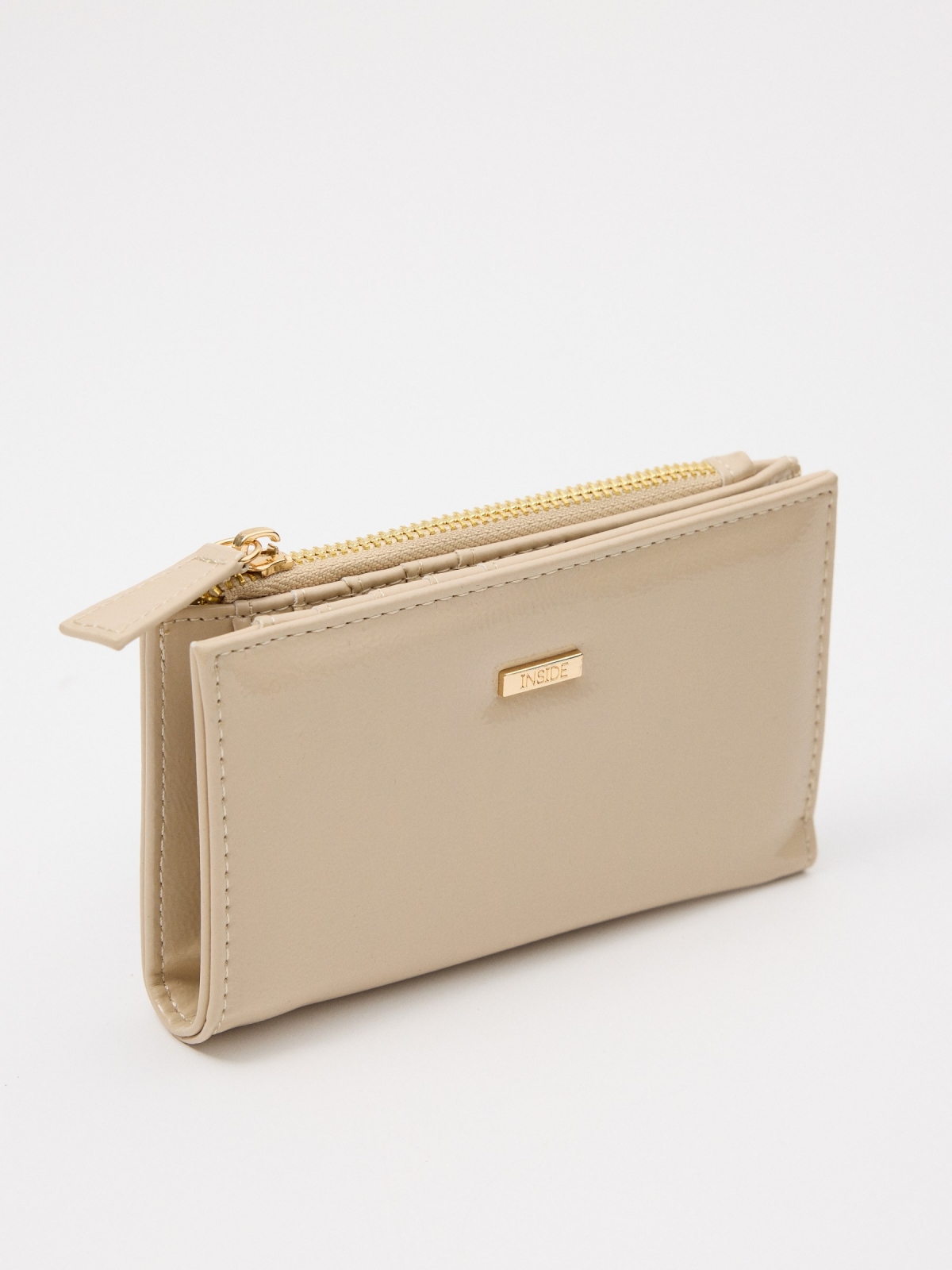 Monedero polipiel beige beige vista trasera