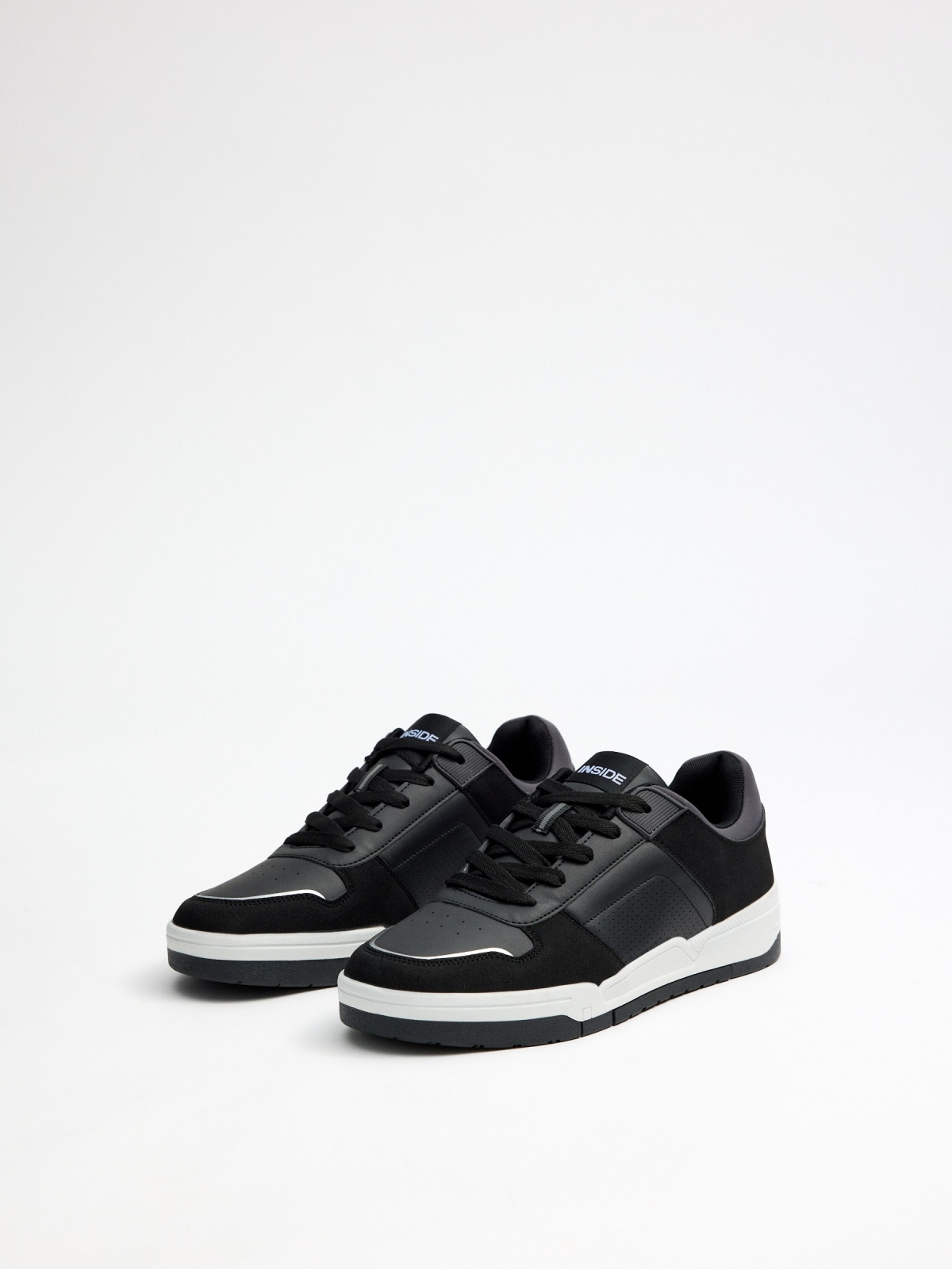 Multi-piece sneaker black black 45º front view