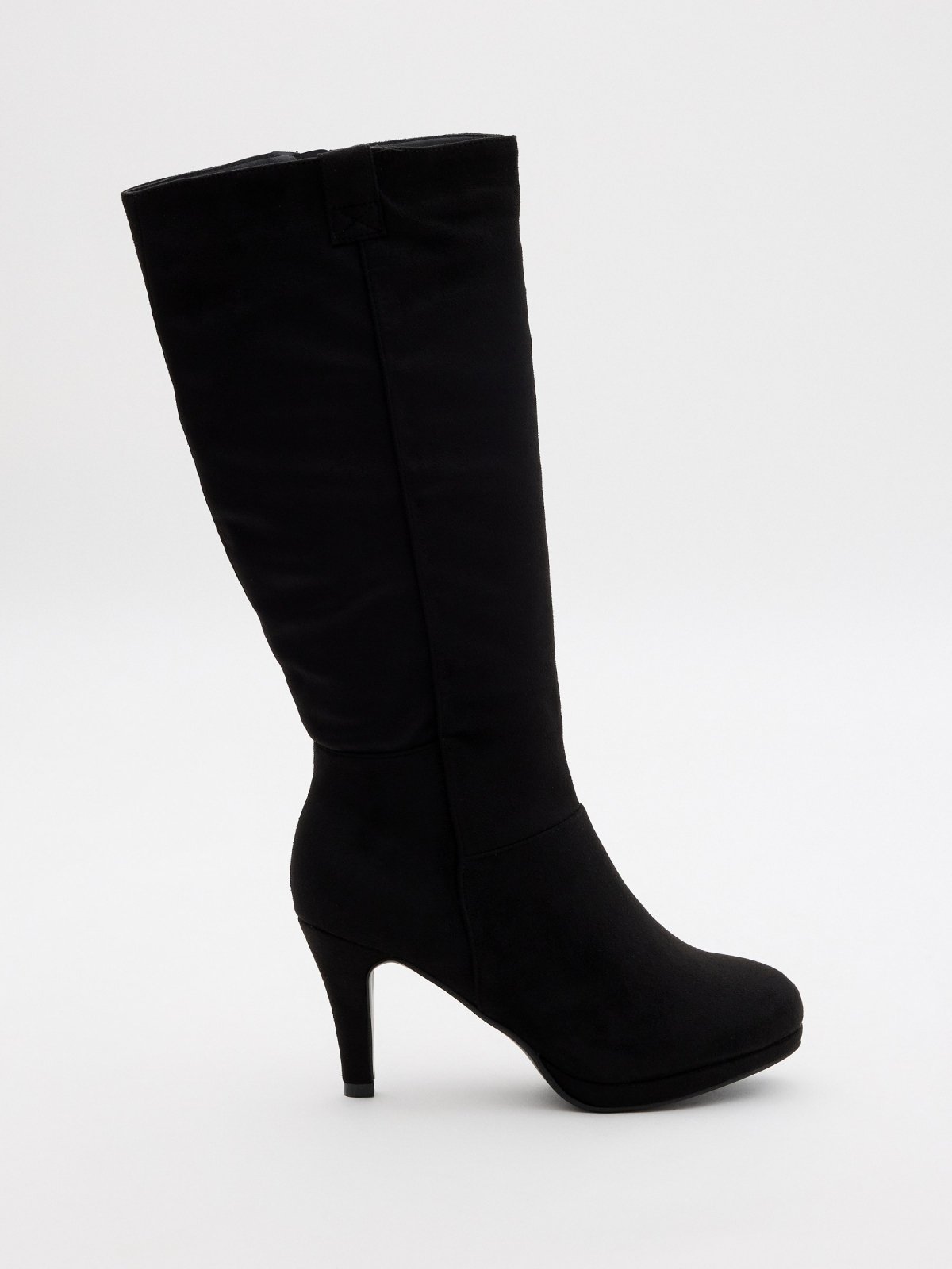 Suede heel boot