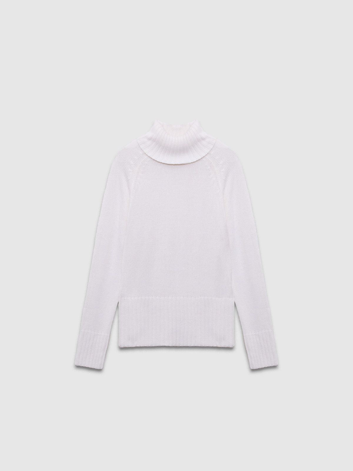  Basic turtleneck sweater white front view